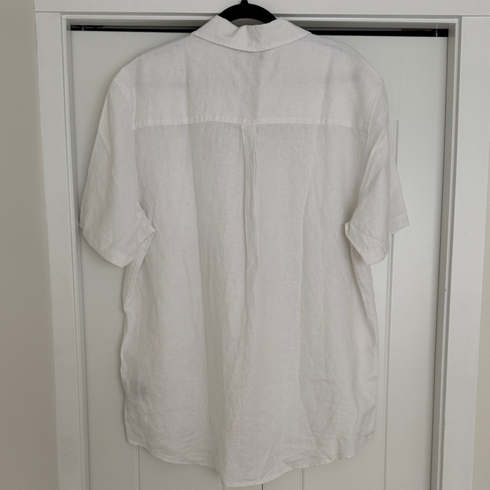 NWOT SIMONS Men's European Flax Linen Short Sleeve Shirt - Picture 5 of 5